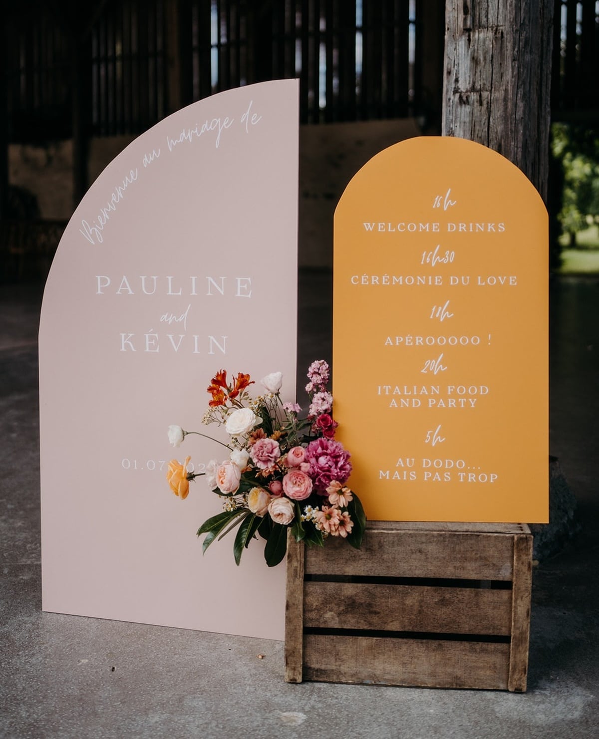 Décoratrice de mariage, panneaux personnalisés, backdrop