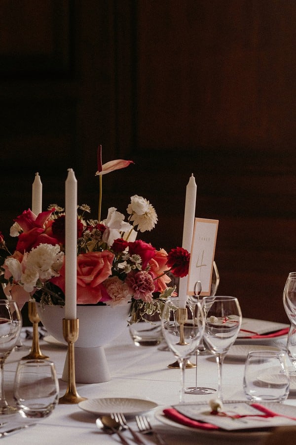 Décoration table de mariage château