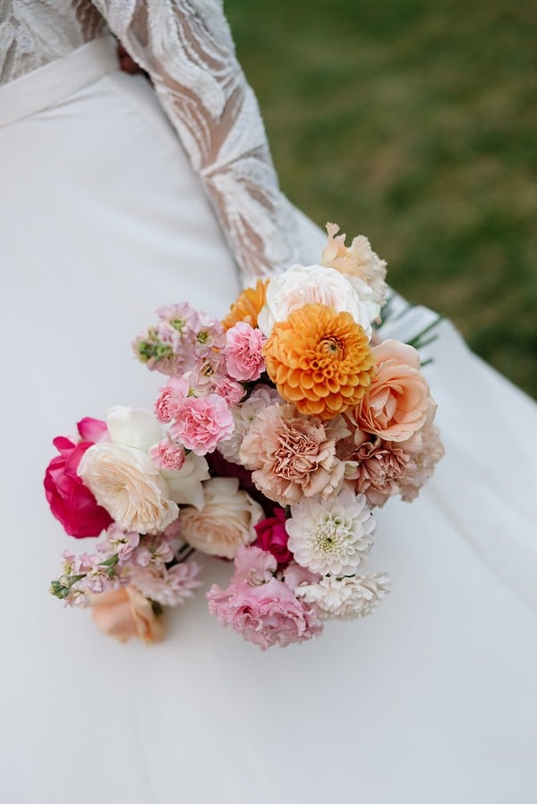 Colorful bridal bouquet